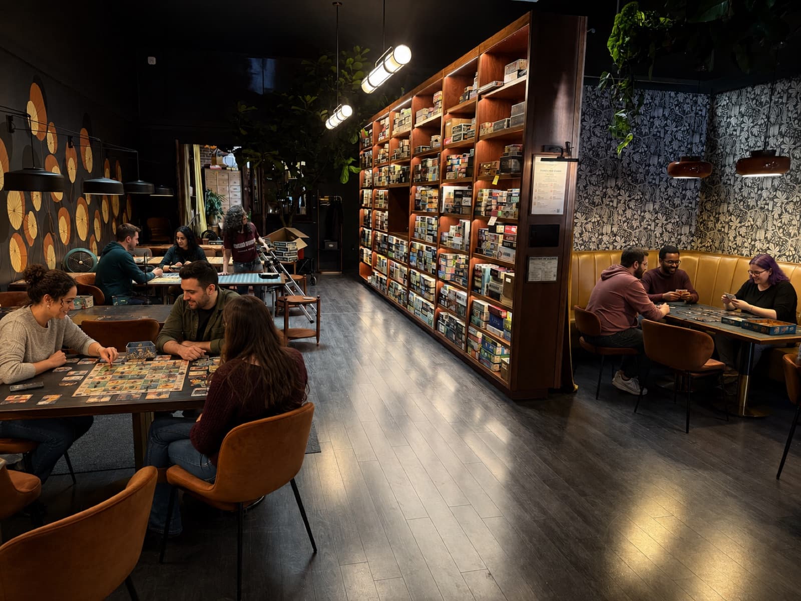 The main game room on a busy evening