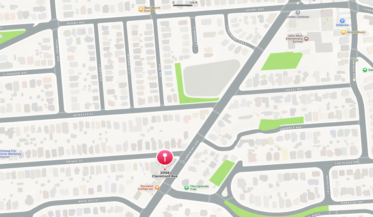 Map showing Tabletop Library location