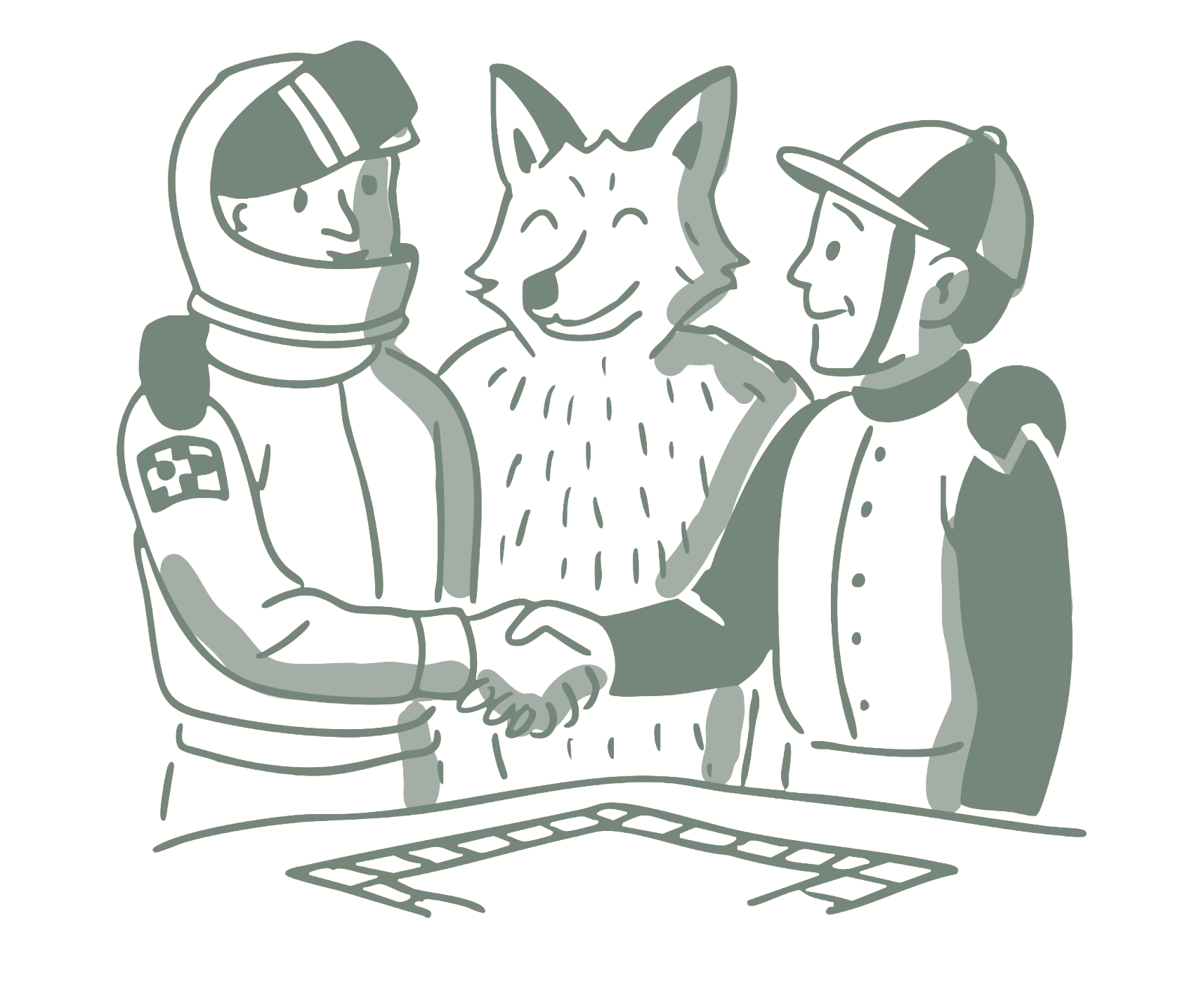 Community members playing board games together